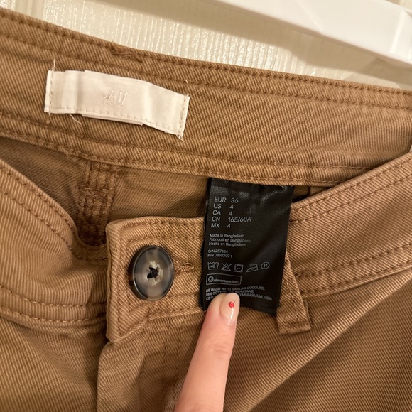 Khaki Wide Leg Crop Size 4 - Picture 3 of 3